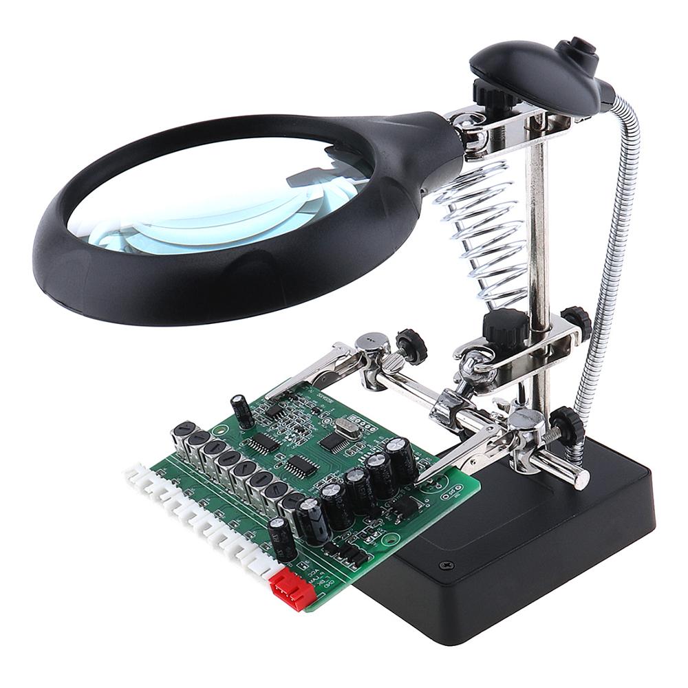 5 LED 3 Farklı Mercek Çok Fonksiyonlu Lehim Tamir Standı Büyüteç 5 LED 3 Farklı Mercek Çok Fonksiyonlu Lehim Tamir Standı Büyüteç