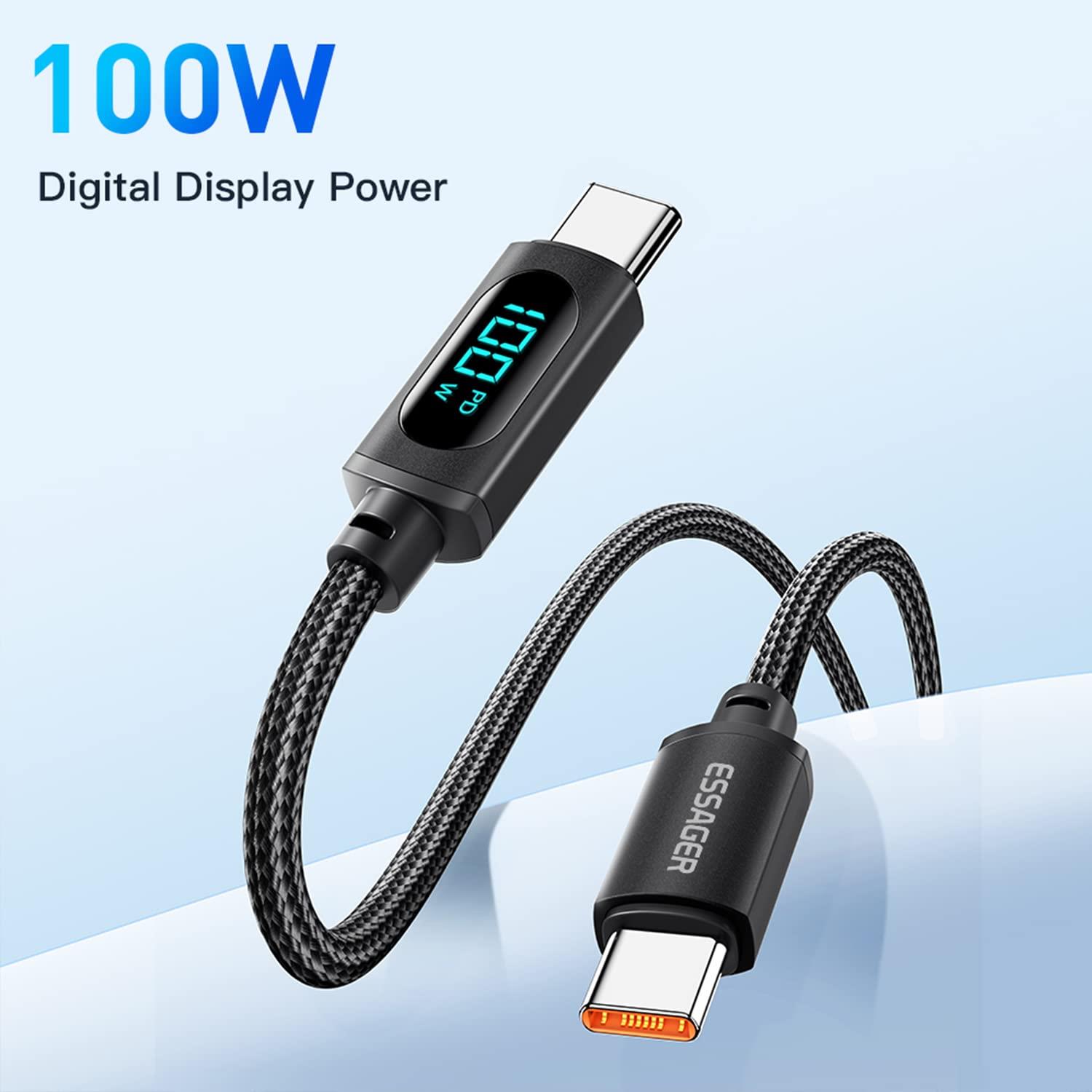 Valkyrie 100W-K 5A Type-c To Type-c Hızlı Data şarj Kablosu Dijital Ekran 100cm Valkyrie 100W-K 5A Type-c To Type-c Hızlı Data şarj Kablosu Dijital Ekran 100cm