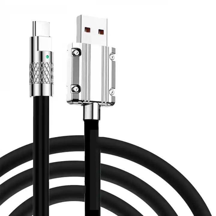 Valkyrie 120W-MS 6A Type-C Bakır Döşemeli Sıvı Silikon USB Data Hızlı Şarj Kablosu - Katlanmaz Kırılmaz Dayanıklı Uzun Ömürlü - 1 metre Siyah Valkyrie 120W-MS 6A Type-C Bakır Döşemeli Sıvı Silikon USB Data Hızlı Şarj Kablosu - Katlanmaz Kırılmaz Dayanıklı Uzun Ömürlü - 1 metre Siyah