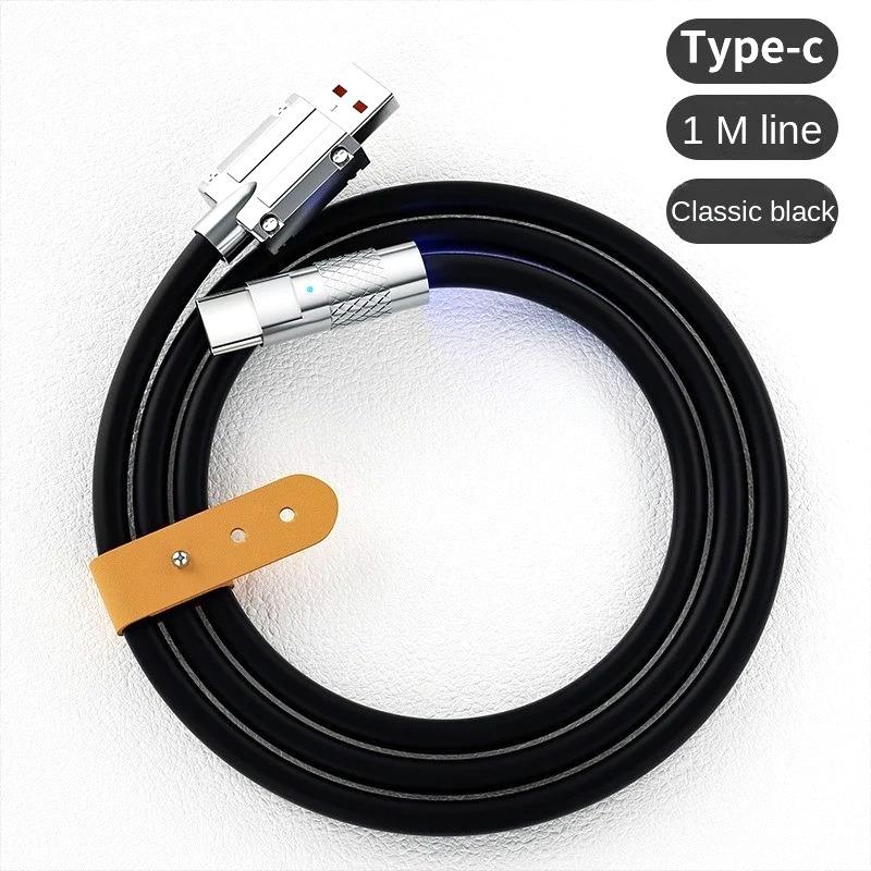 Valkyrie 120W-MS 6A Type-C Bakır Döşemeli Sıvı Silikon USB Data Hızlı Şarj Kablosu - Katlanmaz Kırılmaz Dayanıklı Uzun Ömürlü - 1 metre Siyah Valkyrie 120W-MS 6A Type-C Bakır Döşemeli Sıvı Silikon USB Data Hızlı Şarj Kablosu - Katlanmaz Kırılmaz Dayanıklı Uzun Ömürlü - 1 metre Siyah