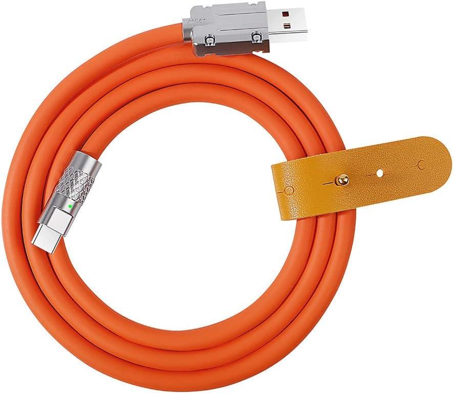 Valkyrie 120W-C 6A Type-C Bakır Döşemeli Sıvı Silikon USB Data Hızlı Şarj Kablosu - Katlanmaz Kırılmaz Dayanıklı Uzun Ömürlü - 1 metre Turuncu Valkyrie 120W-C 6A Type-C Bakır Döşemeli Sıvı Silikon USB Data Hızlı Şarj Kablosu - Katlanmaz Kırılmaz Dayanıklı Uzun Ömürlü - 1 metre Turuncu