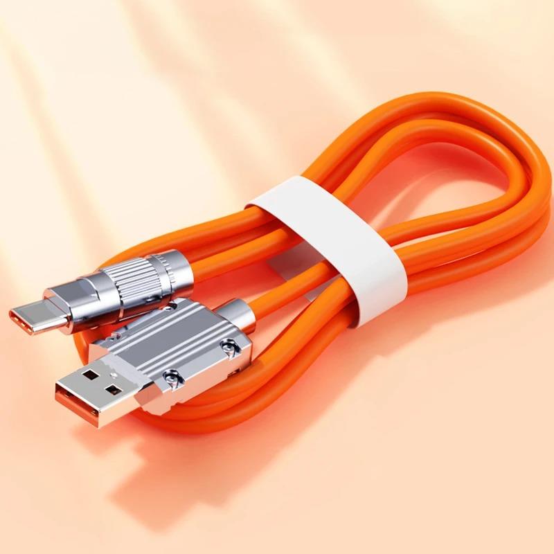 Valkyrie 120W-C 6A Type-C Bakır Döşemeli Sıvı Silikon USB Data Hızlı Şarj Kablosu - Katlanmaz Kırılmaz Dayanıklı Uzun Ömürlü - 1 metre Turuncu Valkyrie 120W-C 6A Type-C Bakır Döşemeli Sıvı Silikon USB Data Hızlı Şarj Kablosu - Katlanmaz Kırılmaz Dayanıklı Uzun Ömürlü - 1 metre Turuncu