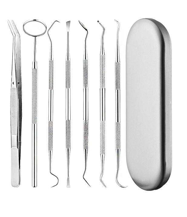 Valkyrie 7 Parça Paslanmaz Çelik Diş Tartar Sökücü Diş Temizleme Kiti Tartar Kireç Temizleyici Seti Valkyrie 7 Parça Paslanmaz Çelik Diş Tartar Sökücü Diş Temizleme Kiti Tartar Kireç Temizleyici Seti