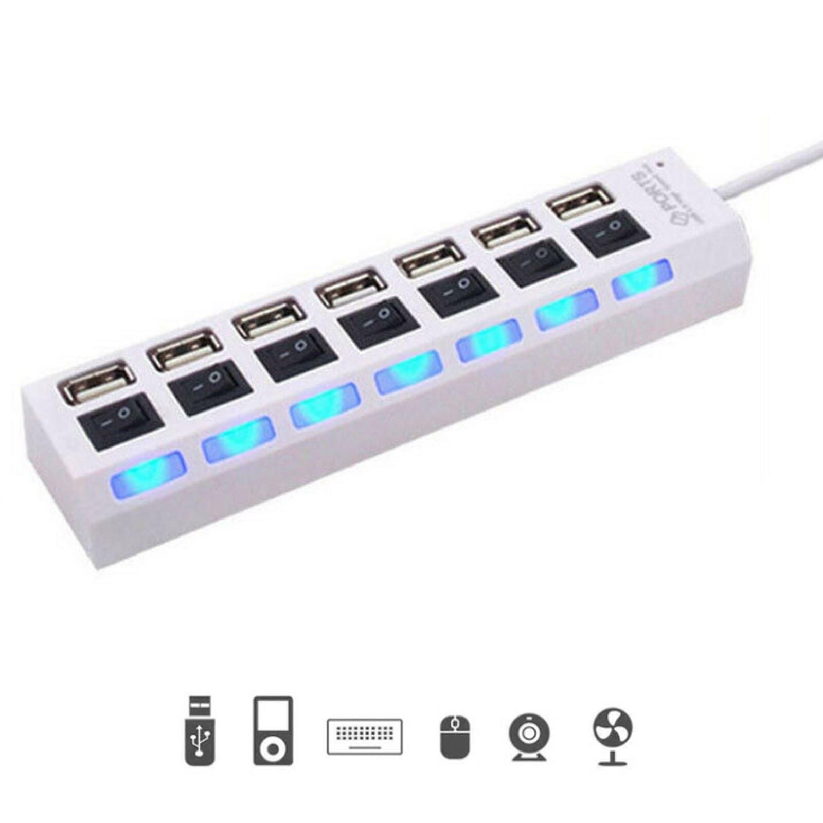 Valkyrie 7 Portlu 2.0 USB Hub Çoklu USB Çoklayıcı Splitter Power Tuşlu Adaptör Beyaz Valkyrie 7 Portlu 2.0 USB Hub Çoklu USB Çoklayıcı Splitter Power Tuşlu Adaptör Beyaz