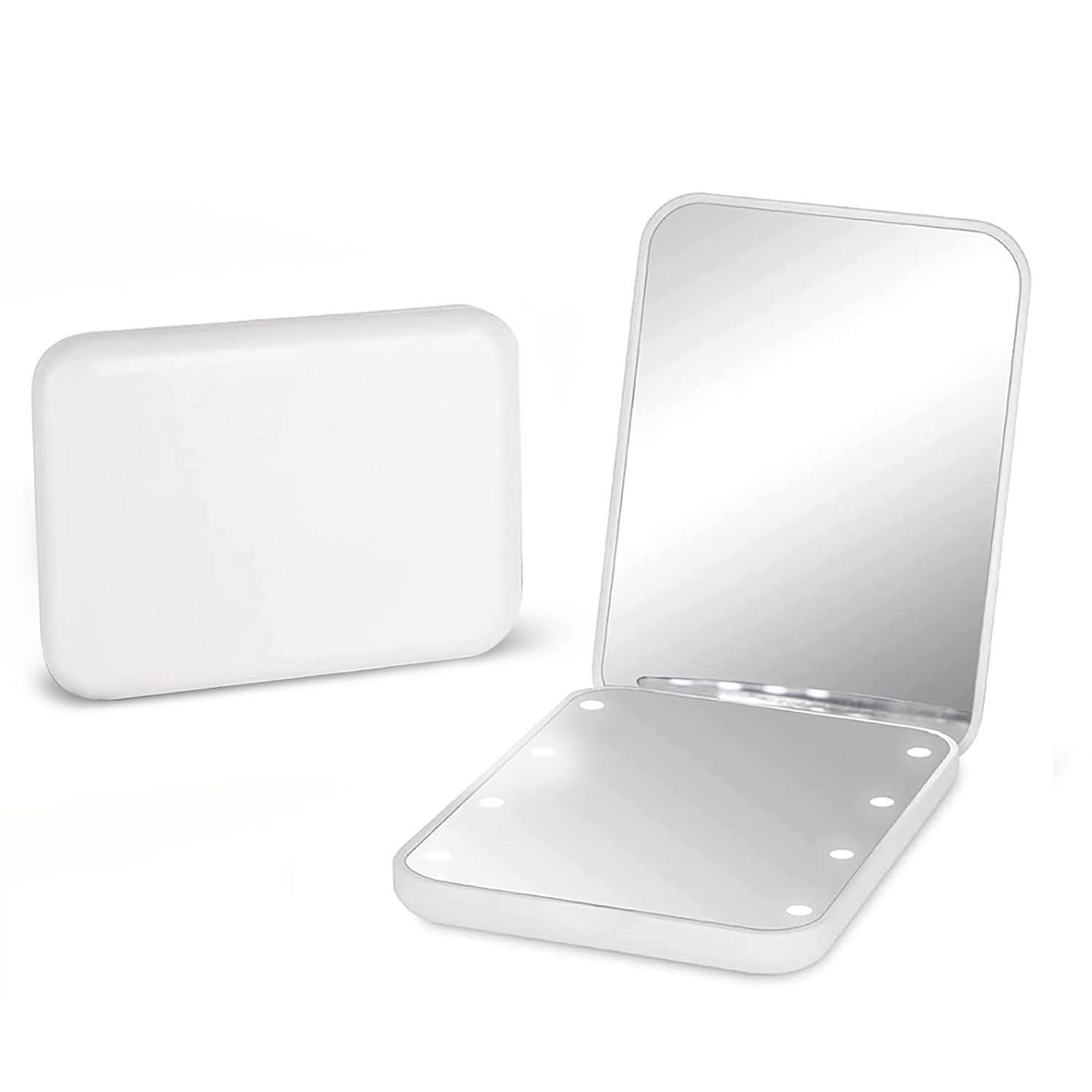 Valkyrie 8 LED Işıklı Cep Çanta Cüzdan Makyaj Aynası - 1X 3X Yakınlaştırma - Zarif ve Hafif Tasarım - Katlanabilir Ayna Beyaz Valkyrie 8 LED Işıklı Cep Çanta Cüzdan Makyaj Aynası - 1X 3X Yakınlaştırma - Zarif ve Hafif Tasarım - Katlanabilir Ayna Beyaz