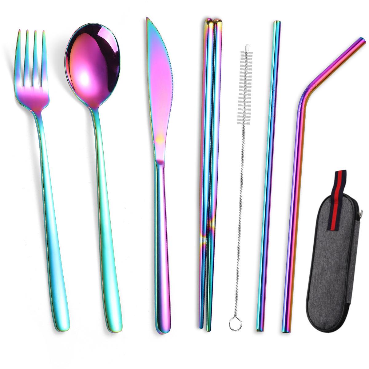 Valkyrie 8 Parça Çantalı Yolculuk Çatal Bıçak Kaşık Pipet Chopstick Seti Kamp Okul Ofis Tatil Paslanmaz Çelik Renkli Valkyrie 8 Parça Çantalı Yolculuk Çatal Bıçak Kaşık Pipet Chopstick Seti Kamp Okul Ofis Tatil Paslanmaz Çelik Renkli
