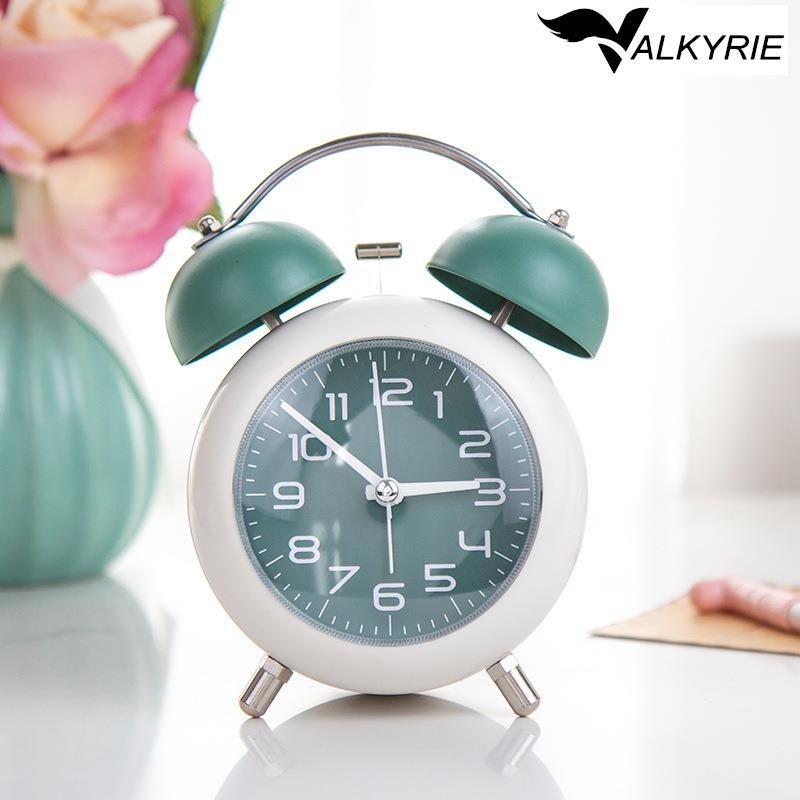 Valkyrie Akar Saniyeli Analog Yüksek Sesli Şirin Masa Saati Alarmlı Işıklı Dakik Çift Çanlı Yeşil Valkyrie Akar Saniyeli Analog Yüksek Sesli Şirin Masa Saati Alarmlı Işıklı Dakik Çift Çanlı Yeşil