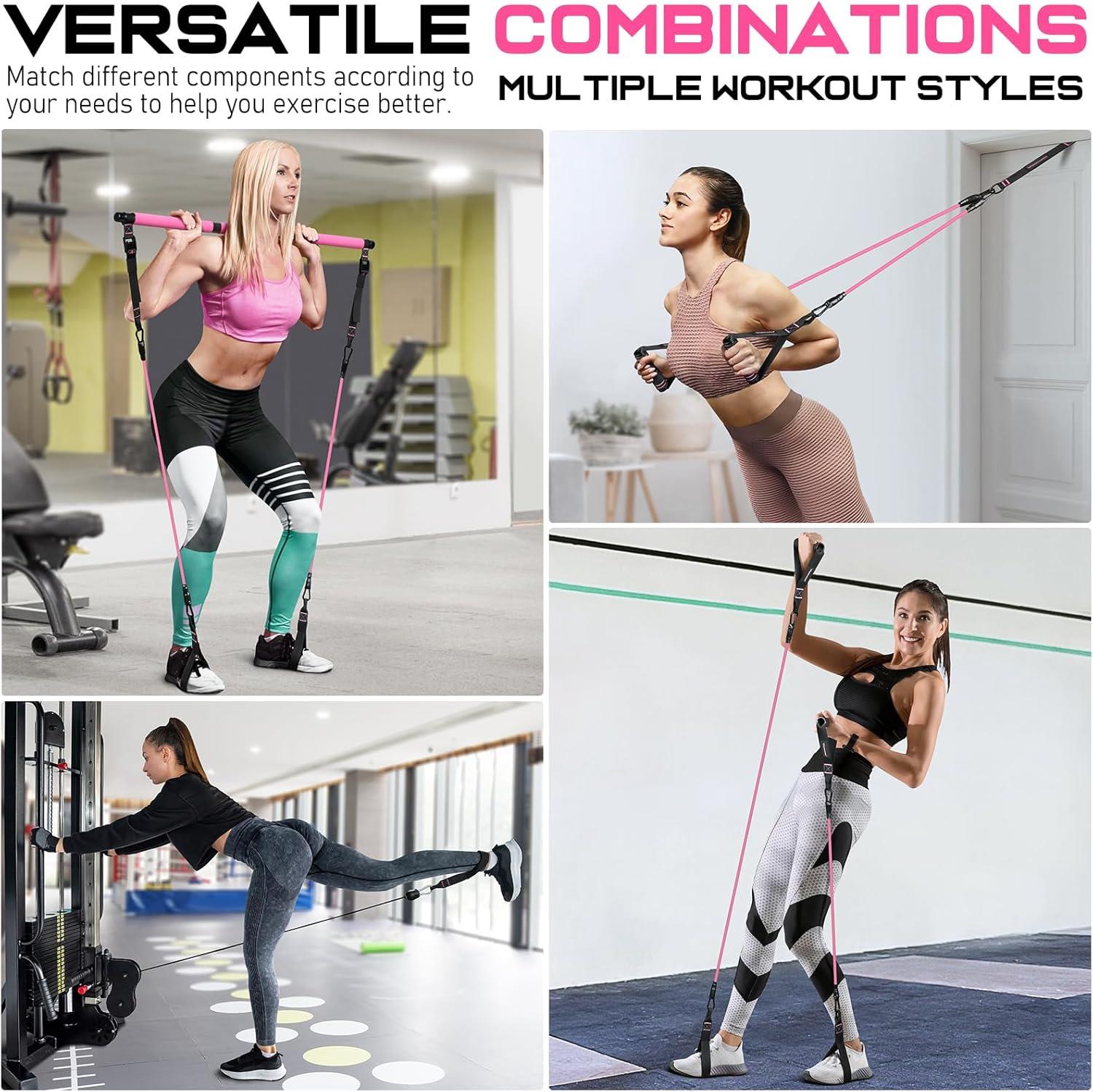 Valkyrie Full Vücut Pilates Bar Seti Egzersiz Çubuğu Ayarlanabilir Evde Onlarcak Farklı Spor Jimnastik Olanağı Kapı Askılı Çantalı Valkyrie Full Vücut Pilates Bar Seti Egzersiz Çubuğu Ayarlanabilir Evde Onlarcak Farklı Spor Jimnastik Olanağı Kapı Askılı Çantalı