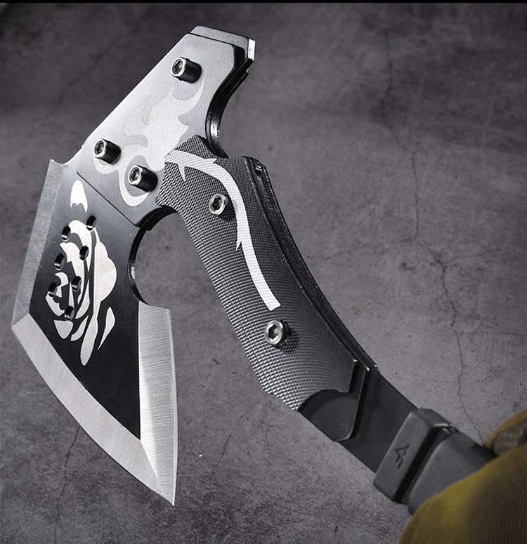 Valkyrie İşlemeli Tomahawk Kamp Balta Çelik Saplı Kılıflı Valkyrie İşlemeli Tomahawk Kamp Balta Çelik Saplı Kılıflı