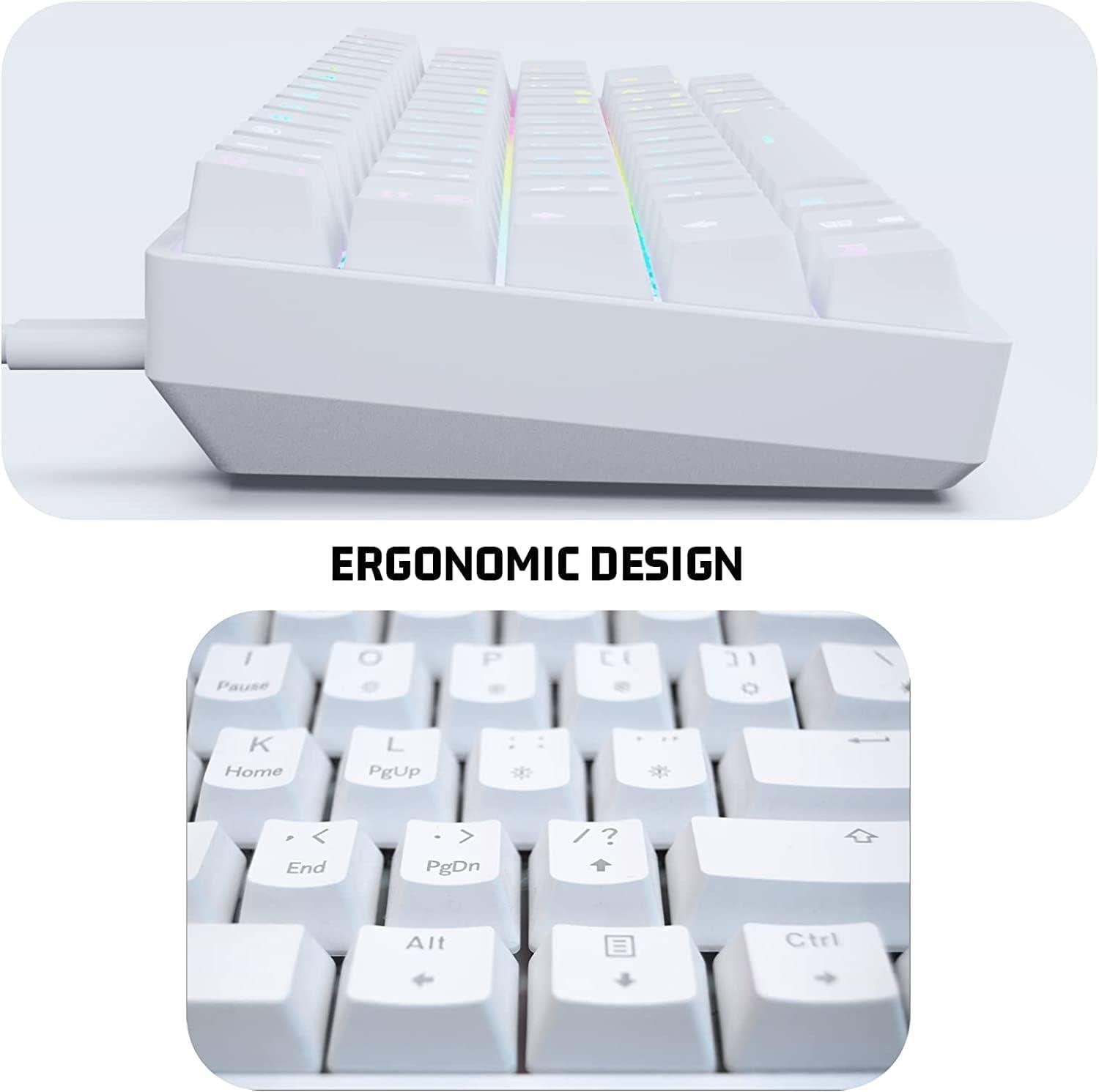 Valkyrie Leaven K620 Blue Switch Mekanik Gaming Oyun Klavyesi RGB 61 Key Mavi Tuş Type-C Klavye Beyaz Valkyrie Leaven K620 Blue Switch Mekanik Gaming Oyun Klavyesi RGB 61 Key Mavi Tuş Type-C Klavye Beyaz