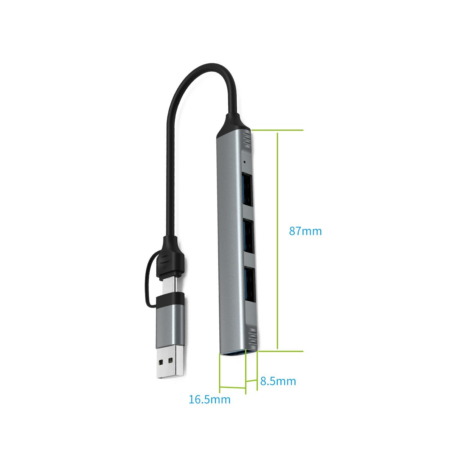 Valkyrie mAcbook Uyumlu Type-C & USB Çiftli 4port USB 3.0 Splitter 5 Gbps Çevirici Hub Adaptör Valkyrie mAcbook Uyumlu Type-C & USB Çiftli 4port USB 3.0 Splitter 5 Gbps Çevirici Hub Adaptör