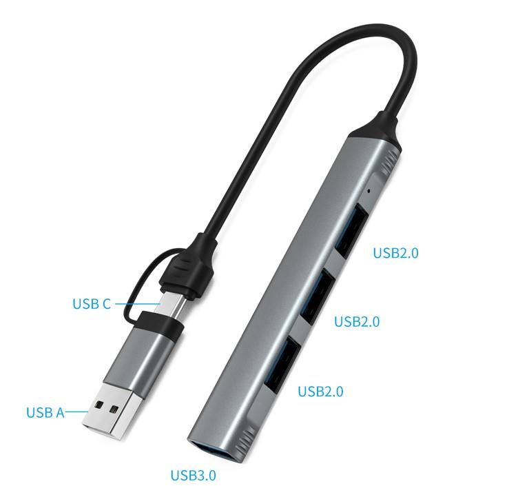 Valkyrie mAcbook Uyumlu Type-C & USB Çiftli 4port USB 3.0 Splitter 5 Gbps Çevirici Hub Adaptör Valkyrie mAcbook Uyumlu Type-C & USB Çiftli 4port USB 3.0 Splitter 5 Gbps Çevirici Hub Adaptör