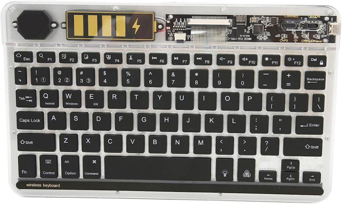Valkyrie RGB bkz-30 7 Renk Bluetooth Şeffaf Türkçe Klavye - Android ios Windows Uyumlu - Şarjlı - 10 inç - Multimedia - Ultra İnce Tasarım bkz30 Valkyrie RGB bkz-30 7 Renk Bluetooth Şeffaf Türkçe Klavye - Android ios Windows Uyumlu - Şarjlı - 10 inç - Multimedia - Ultra İnce Tasarım bkz30