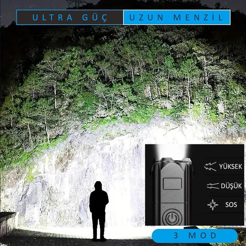 Valkyrie Şarjlı Ultra Güç El Feneri Zoom 3 Mod Type-C Uzun Kullanım Suya Dayanıklı Valkyrie Şarjlı Ultra Güç El Feneri Zoom 3 Mod Type-C Uzun Kullanım Suya Dayanıklı