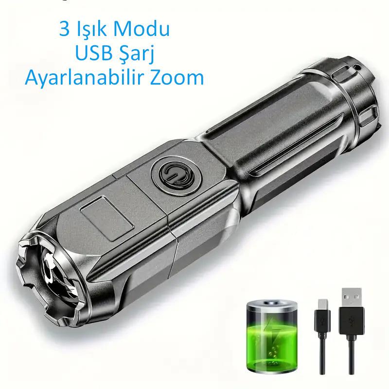 Valkyrie Şarjlı Ultra Güç El Feneri Zoom 3 Mod Type-C Uzun Kullanım Suya Dayanıklı Valkyrie Şarjlı Ultra Güç El Feneri Zoom 3 Mod Type-C Uzun Kullanım Suya Dayanıklı